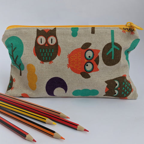Owl Fabric Pencil Case